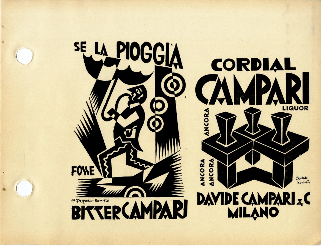 Fig. 5: One of Depero’s ads for Campari, featured in Depero Futurista, 1927