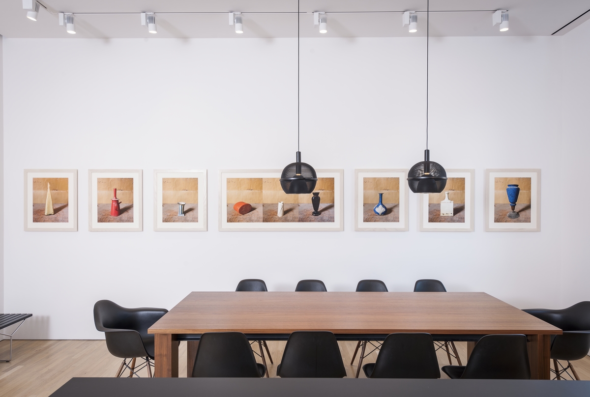 View of Joel Meyerowitz's photographs from his Morandi's Objects series on view as part of the Giorgio Morandi installation at the Center for Italian Modern Art. Photo by Walter Smalling Jr., 2015.