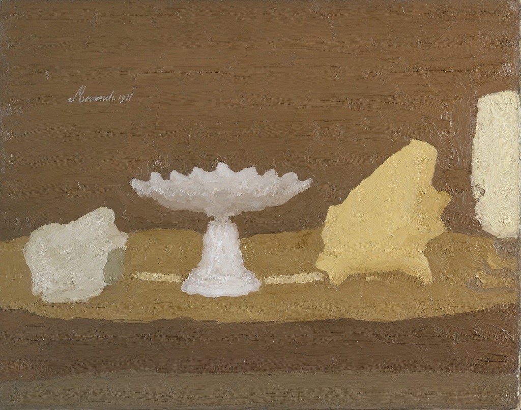 Giorgio Morandi, Still Life, 1931, Oil on Canvas, 54 x 64 cm @2015 Artists Rights Society (ARS), New York / SIAE, Rome. Reproduction, including downloading of Giorgio Morandi works, is prohibited by copyright laws and international conventions without the express written permission of Artists Rights Society (ARS), New York