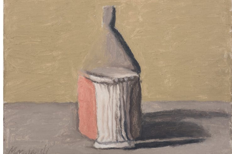 Giorgio Morandi, Still Life, 1960, Oil on Canvas, 25 x 35 cm @2015 Artists Rights Society (ARS), New York / SIAE, Rome. Reproduction, including downloading of Giorgio Morandi works, is prohibited by copyright laws and international conventions without the express written permission of Artists Rights Society (ARS), New York