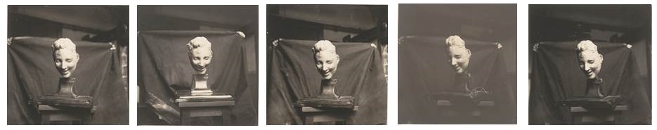 Medardo Rosso, Rieuse (Laughing Woman), c.1930s. Reprint from the vintage original of c. 1910, 6.1 x 6.1 cm. Private collection. 