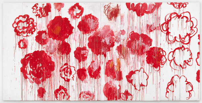 "Blooming", 2001 - 2008. © Cy Twombly Foundation. Private Collection. Courtesy Gagosian Gallery. Photography by Mike Bruce.