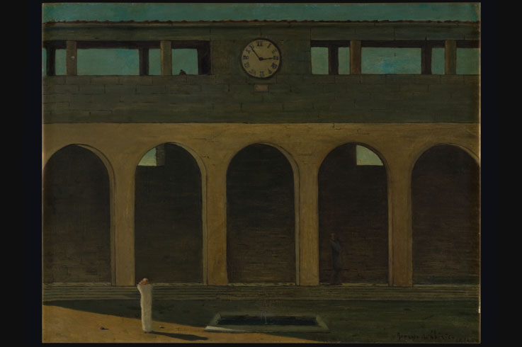 Giorgio de Chirico, L'Enigma dell'Ora, 1910 © 2016 Artists Rights Society (ARS), New York / SIAE, Rome
